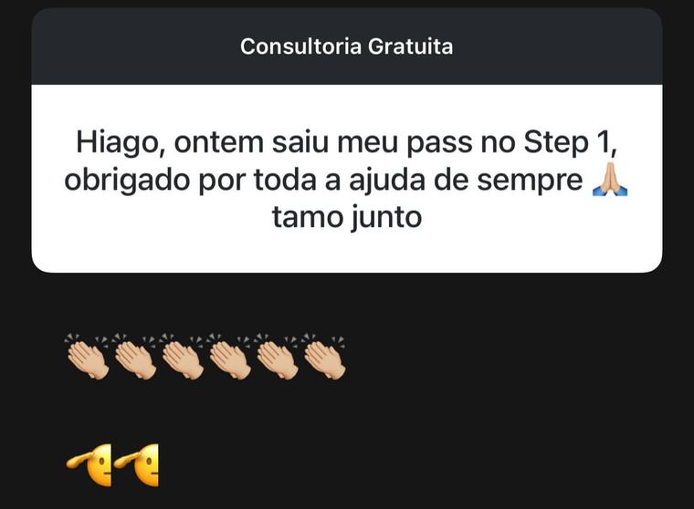 Mensagem: saiu o pass no Step 1